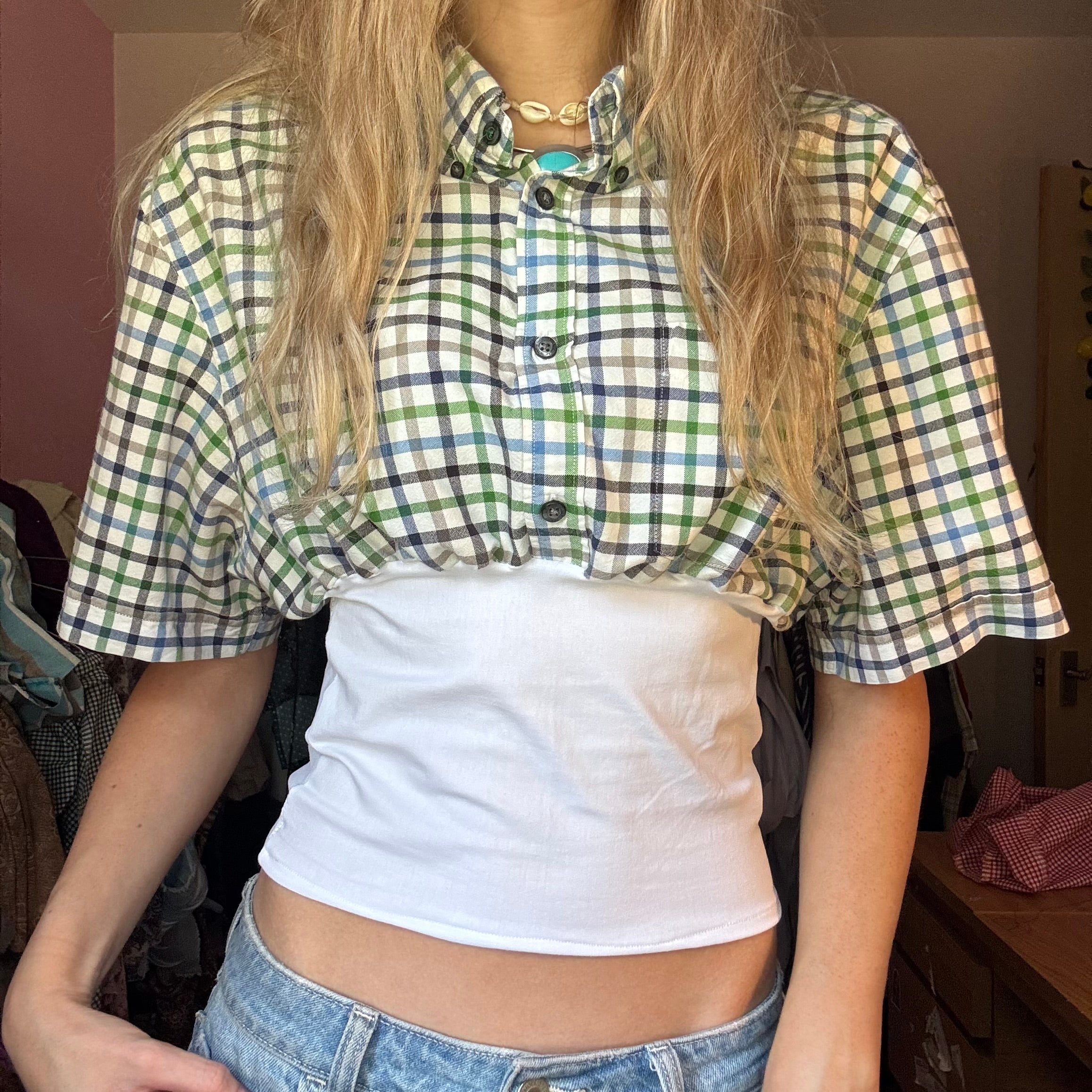 One of a kind up-cycled shirt