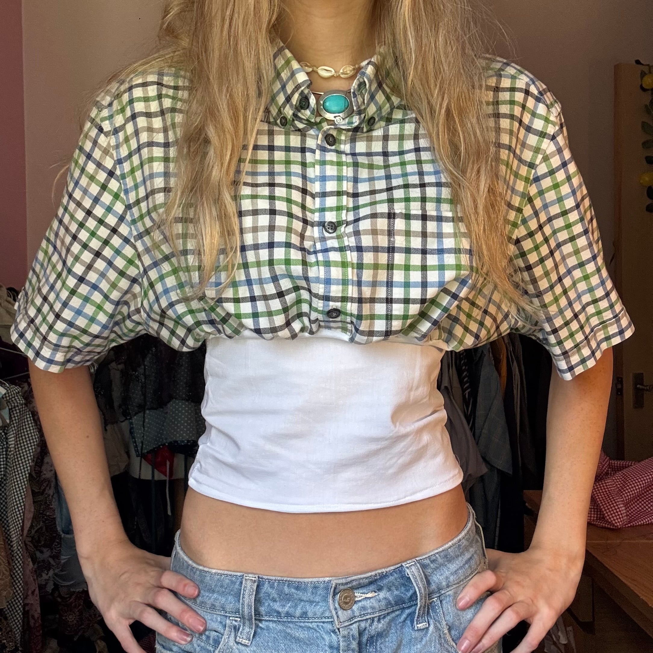 One of a kind up-cycled shirt