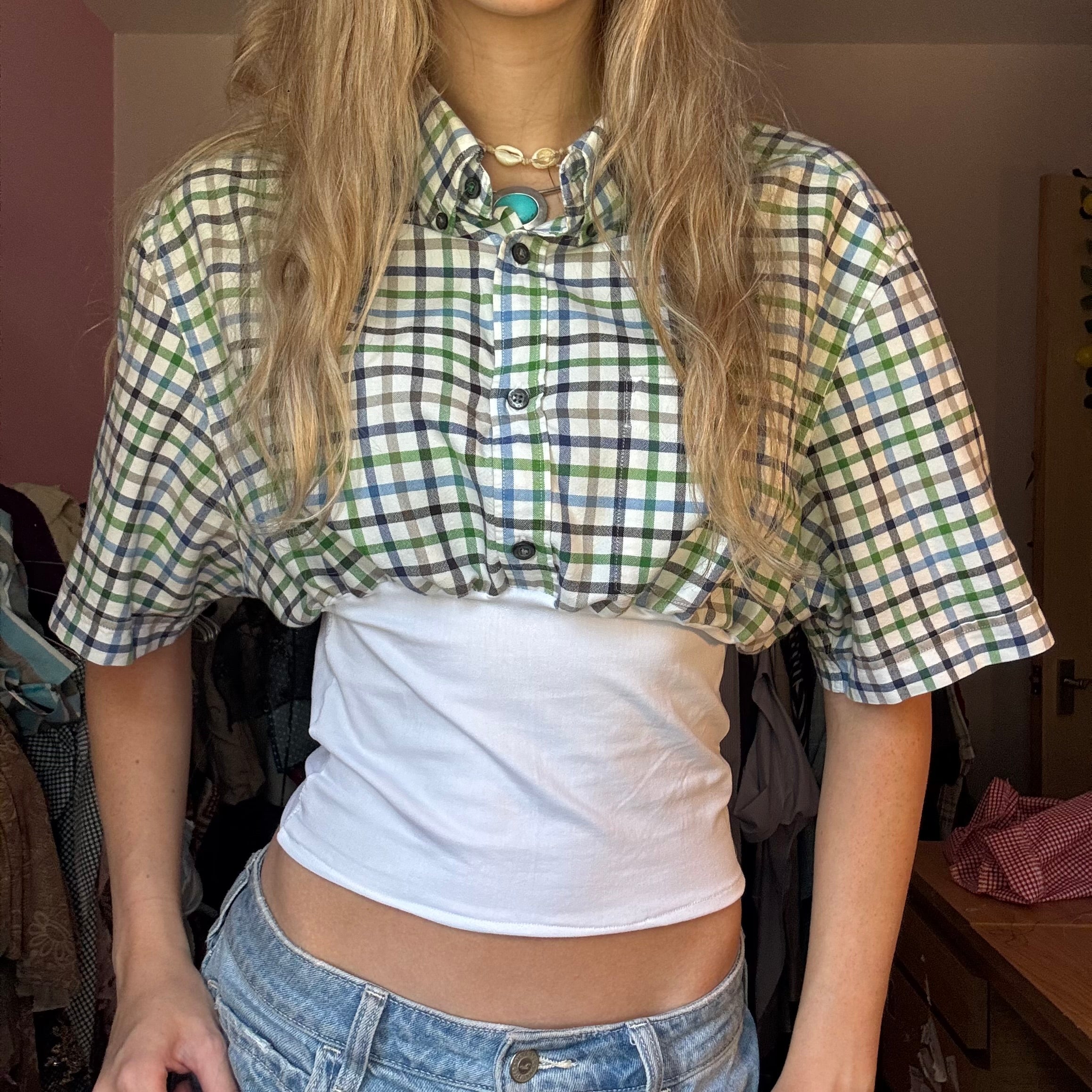 One of a kind up-cycled shirt