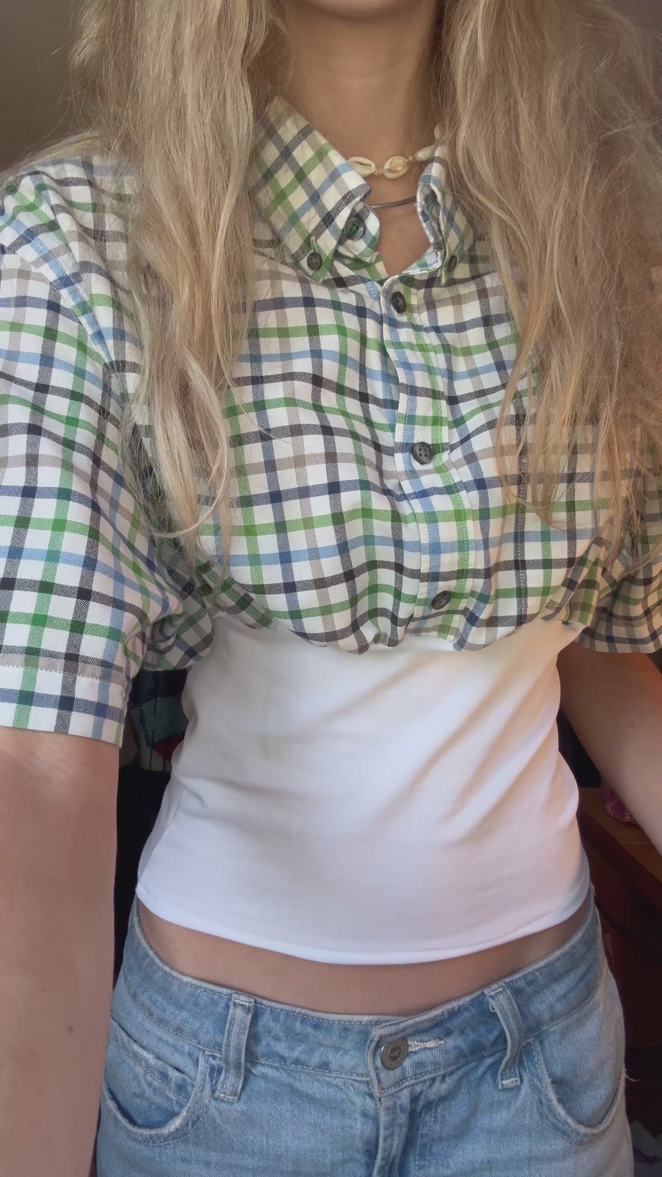 One of a kind up-cycled shirt